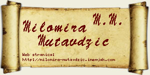 Milomira Mutavdžić vizit kartica